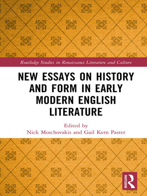 cover image of New Essays on History and Form in Early Modern English Literature